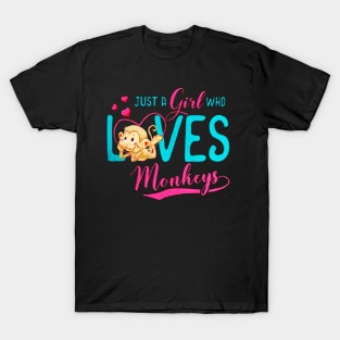 Just A Girl Who Loves Monkeys T-Shirt